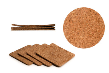 Coaster for a cup isolated on a white background.