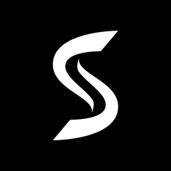 Letter S minimalist logo and icon design