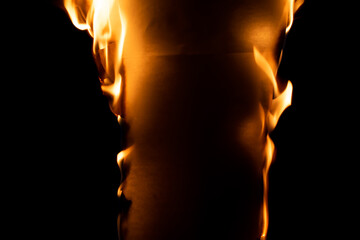 burning paper, glowing edge of paper