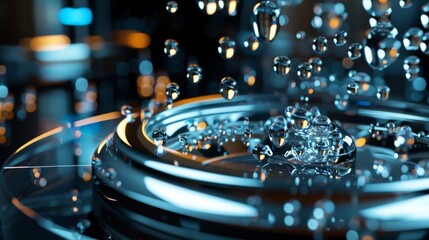 A centrifuge spins gracefully, separating molecules with elegant efficiency. - obrazy, fototapety, plakaty