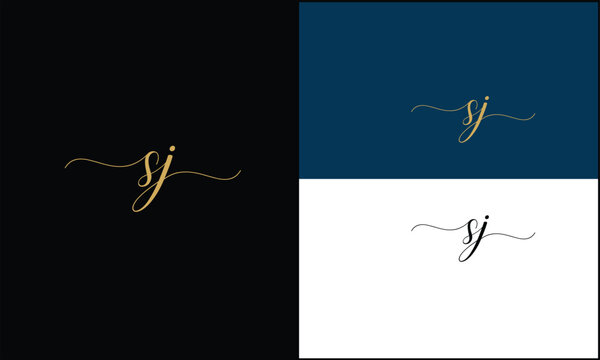 SJ, JS, S, J, Abstract letters Logo monogram