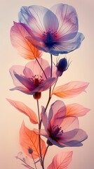 Pastel Abstract Floral Design for Prints, Postcards, or Wallpaper Generative AI
