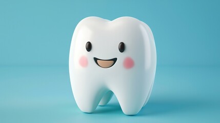 a tooth with a smile on it's face