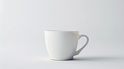 a background that complements the white cup of coffee and maintains visual clarity. A clean, uncluttered background helps highlight the subject and enhances the realism of the photo. - obrazy, fototapety, plakaty