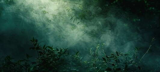 Mysterious fog and smoke on a dark background, abstract texture. generative ai