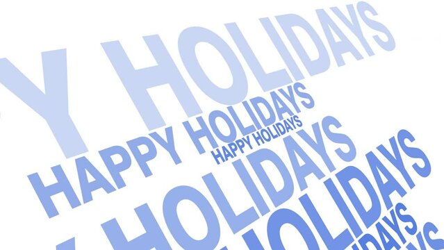 Vacation vibes with happy holidays text on serene white background for festive season celebrations