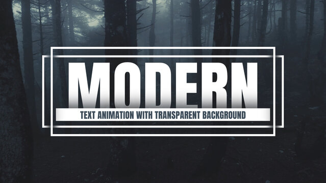 Modern Text Animation with Transparent Background