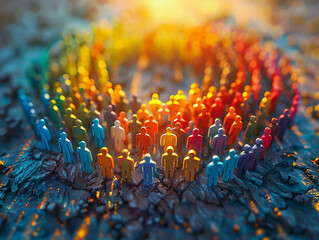 Fototapeta premium A diverse group of individuals, each contributing their unique skills and perspectives