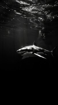 Shark Swimming Underwater