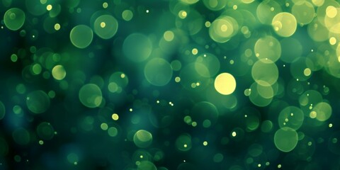 Green blurred lighs, abstract lights, bokeh background
