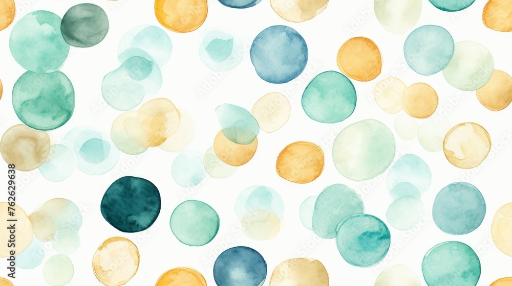 Poster generative ai simple aquarelle coins pattern