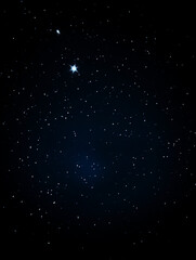 Dark blue night sky background dotted with countless sparkling stars