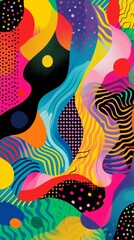 Obraz premium Colorful Abstract Painting With Various Colors and Shapes