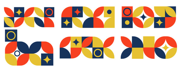 Bauhaus geoemtric shapes,vector shapes,memphis design,simple geometric shapes set