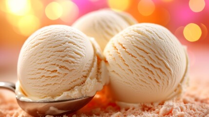 Close up of of vanilla ice cream.