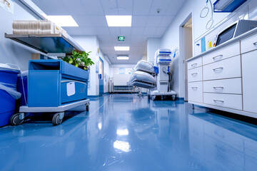 Sanitized and Spotless Hospital Corridor