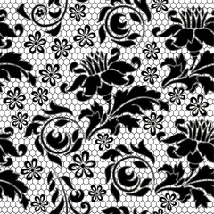 Hand draw seamless pattern floral elements. Arabic, oriental, indian motiv. Hand draw vector illustration