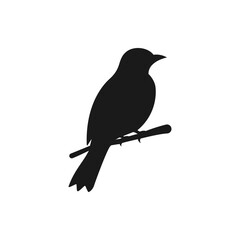 Bird icon flat style isolated on white background. Vector illustration