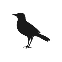 Fototapeta premium Bird icon flat style isolated on white background. Vector illustration