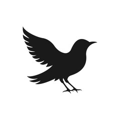 Fototapeta premium Bird icon flat style isolated on white background. Vector illustration
