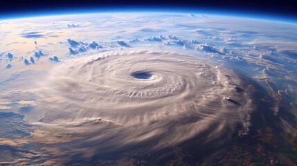 Enormous Tropical Storm Pattern Spotted From Above Generative AI