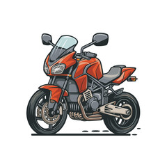 Obraz na płótnie Canvas Big isolated colorful motorcycle vector