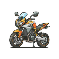 Obraz na płótnie Canvas Big isolated colorful motorcycle vector