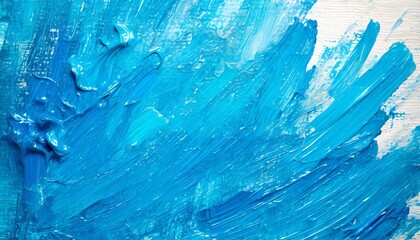 blue paint on a canvas