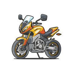 Fototapeta na wymiar Big isolated colorful motorcycle vector