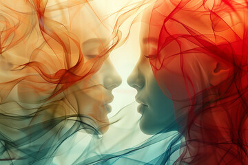 Love. Abstract colorful background