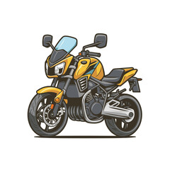 Big isolated colorful motorcycle vector