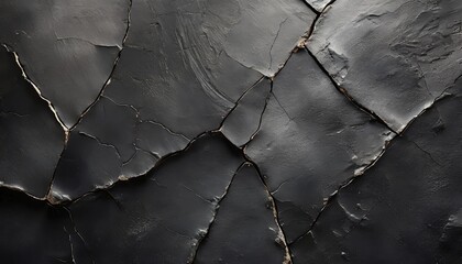 cracked black concrete wall gloomy cement texture background