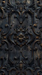 Close Up of a Metal Door With Ornate Designs