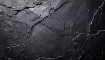 black grunge background texture of cracked stone surface black rock grunge background with copy space for your design