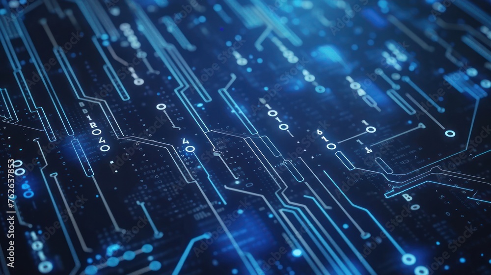 Poster close up of computer circuit board generative ai