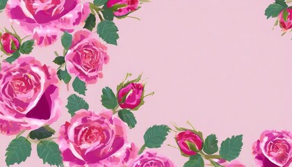 pink roses background floral background template