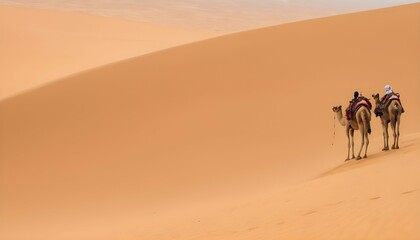 A Camel Trekking Across A Desert Dune Upscaled 4