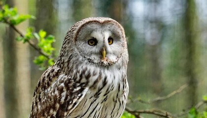 the ural owl strix uralensis is a large nocturnal owl