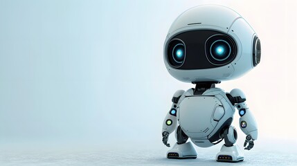 the little white robot is upset