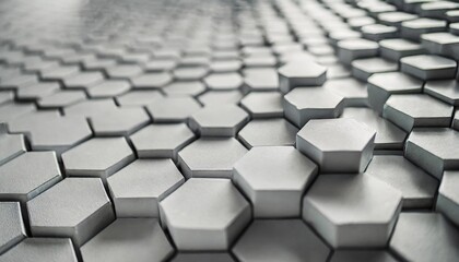 abstract geometric background white surface with hexagonal shapes showing on the right side 3d rendering