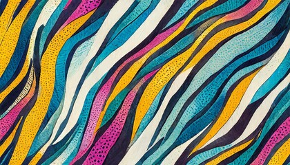 colorful abstract seamless pattern hand drawn zebra pattern animal print