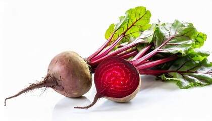 fresh beetroot isolated on white