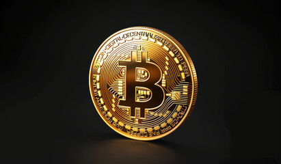 gleaming gold bitcoin coin, that highlight its value and significance in the world of cryptocurrency