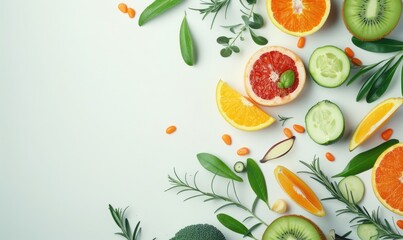 Healthy food banner, diet concept with copy space