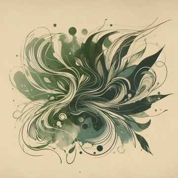 
abstract image of swirling green water
