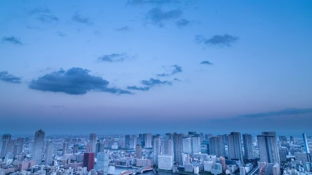 Timelapse of Cityscape  in Tokyo, Japan 　東京風景　タイムラプス　汐留