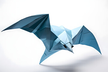 Paperstyle origami manta ray, manta ray underwater animal, manta ray