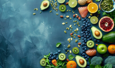 Healthy food banner, diet concept with copy space
