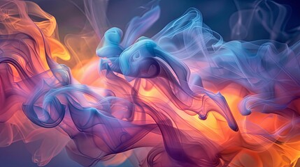 Whispers in the Mist: Ethereal Smoke and Fluid Color Fusion