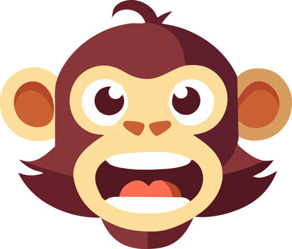 Embrace Playful Jungle Vibes with Our Cheeky Cartoon Monkey Face Icon
